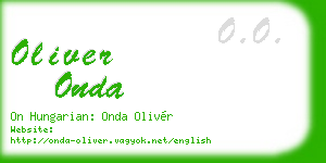 oliver onda business card