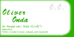 oliver onda business card